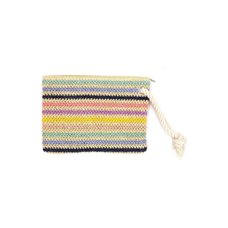 Rope Handle Crochet Pouch