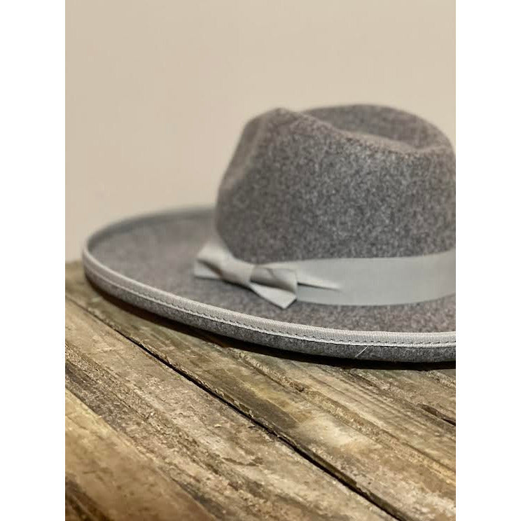 Wool Flip Bowl Fedora w/Ribbon