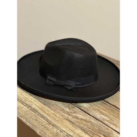 Wool Flip Bowl Fedora w/Ribbon