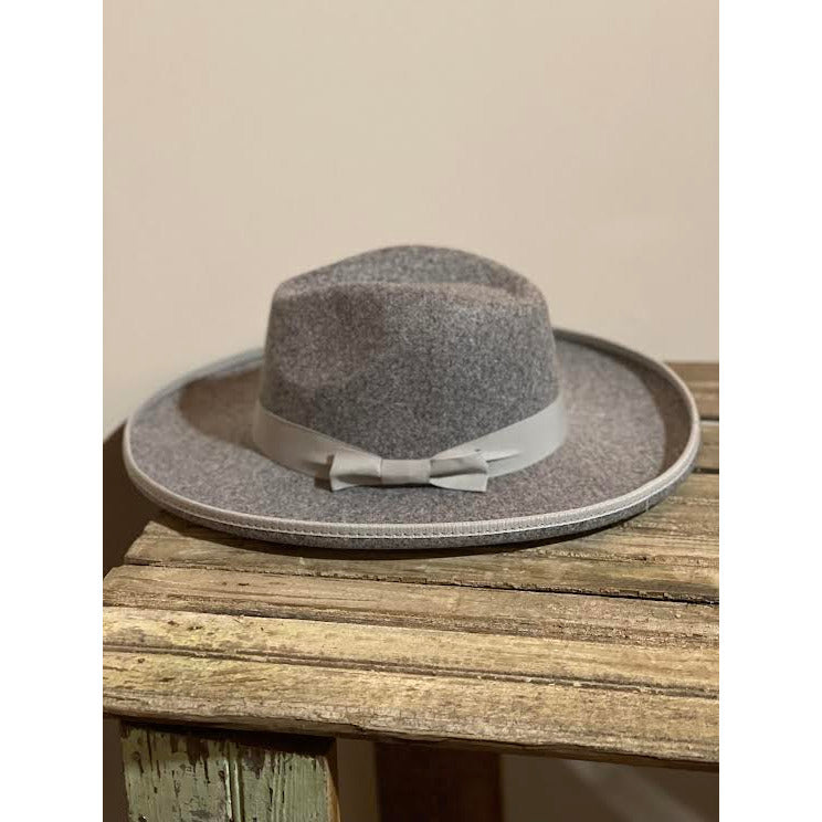 Wool Flip Bowl Fedora w/Ribbon