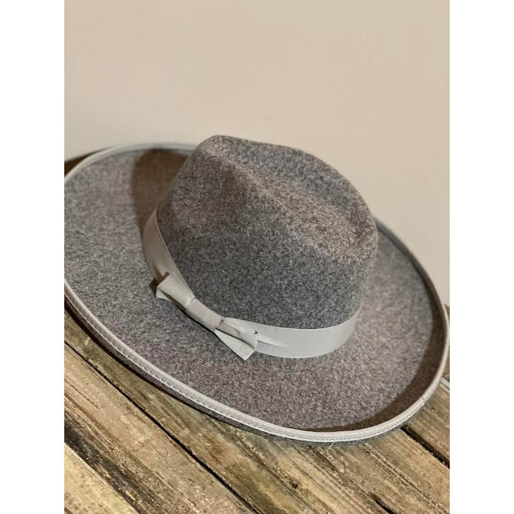 Wool Flip Bowl Fedora w/Ribbon