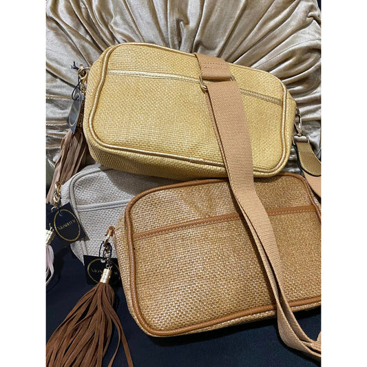 Camera Straw Crossbody