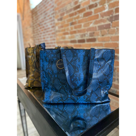 Hobo Snake Print Shoulder Bag
